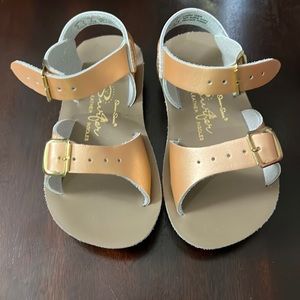 Sun-San Salt Water Sandals. Like New only worn once. Copper color size 7 toddler